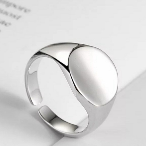 Free people 925 Silver SIGNET RING - Picture 3 of 8